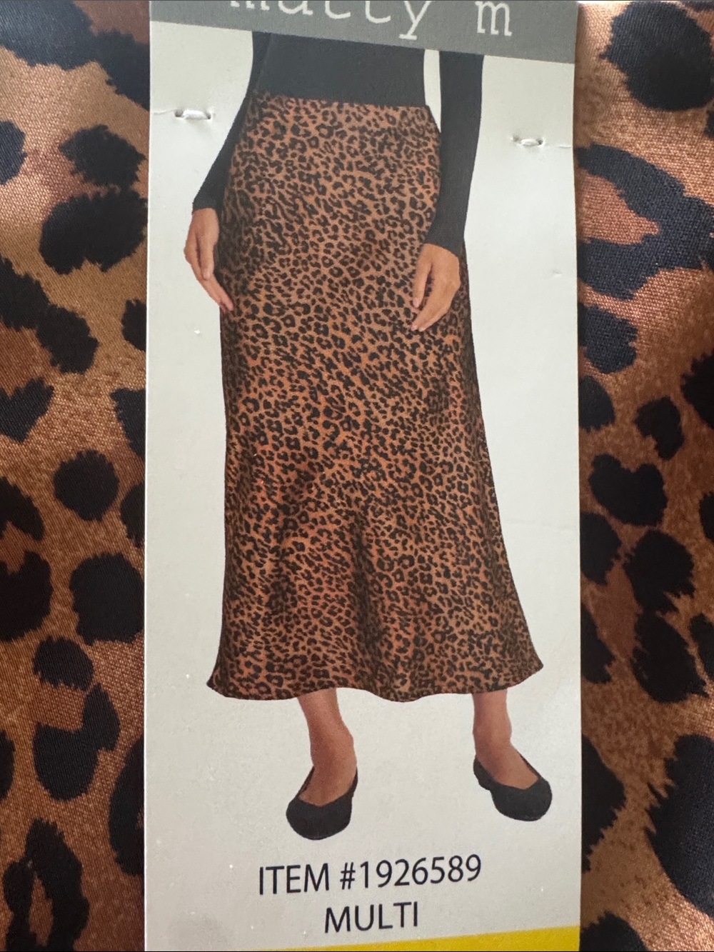 Matty M Leopard-Print Satin Maxi Skirt - Brown Multi